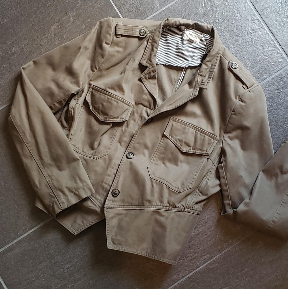 Fossil Feminine Army Green Jacket
